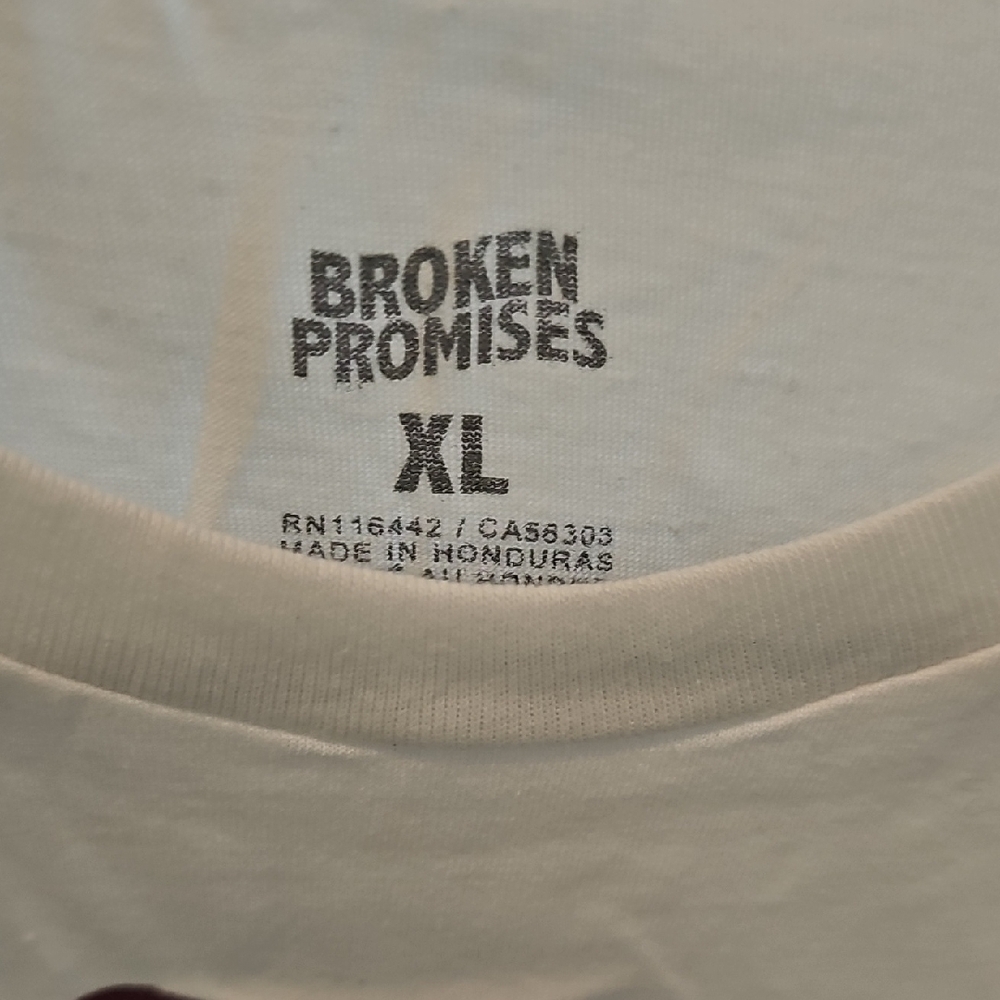 Broken Promises White Graphic Tee - Picture 3 of 3